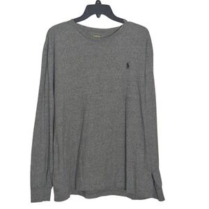Polo Ralph Lauren Men's Long Sleeve Crewneck T-Shirt Heatjrred Gray Size Large